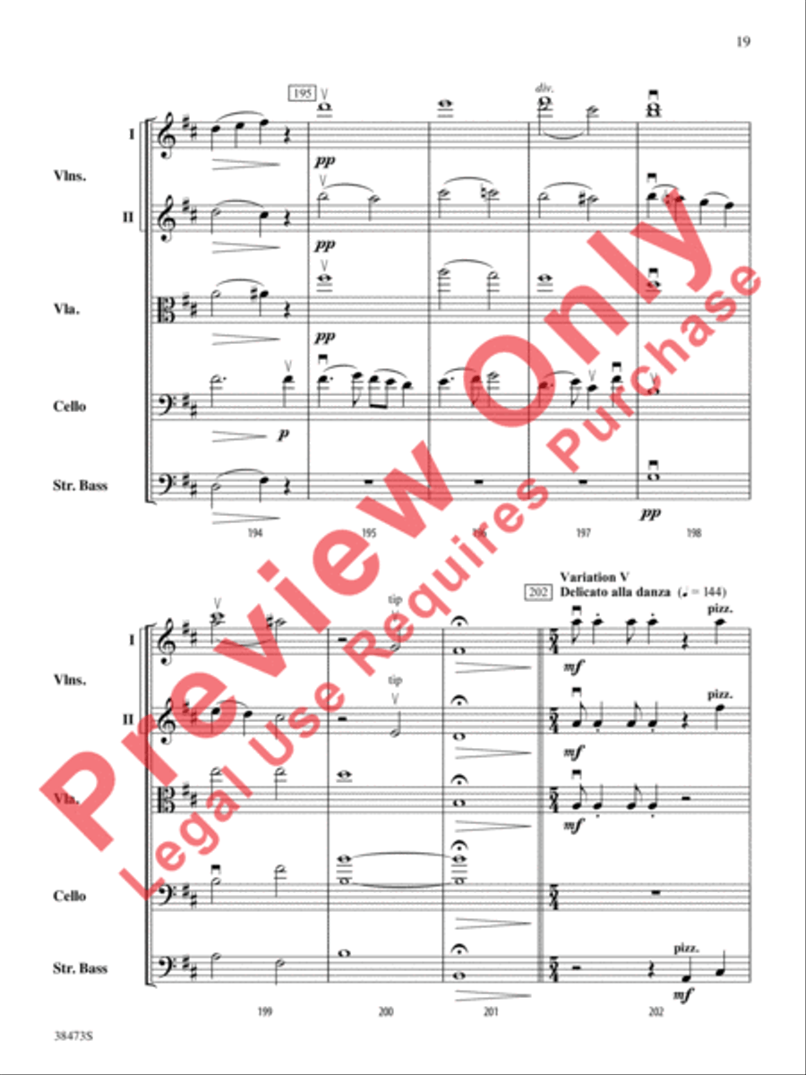Lonestar Variations String Orchestra scores gallery preview page 20
