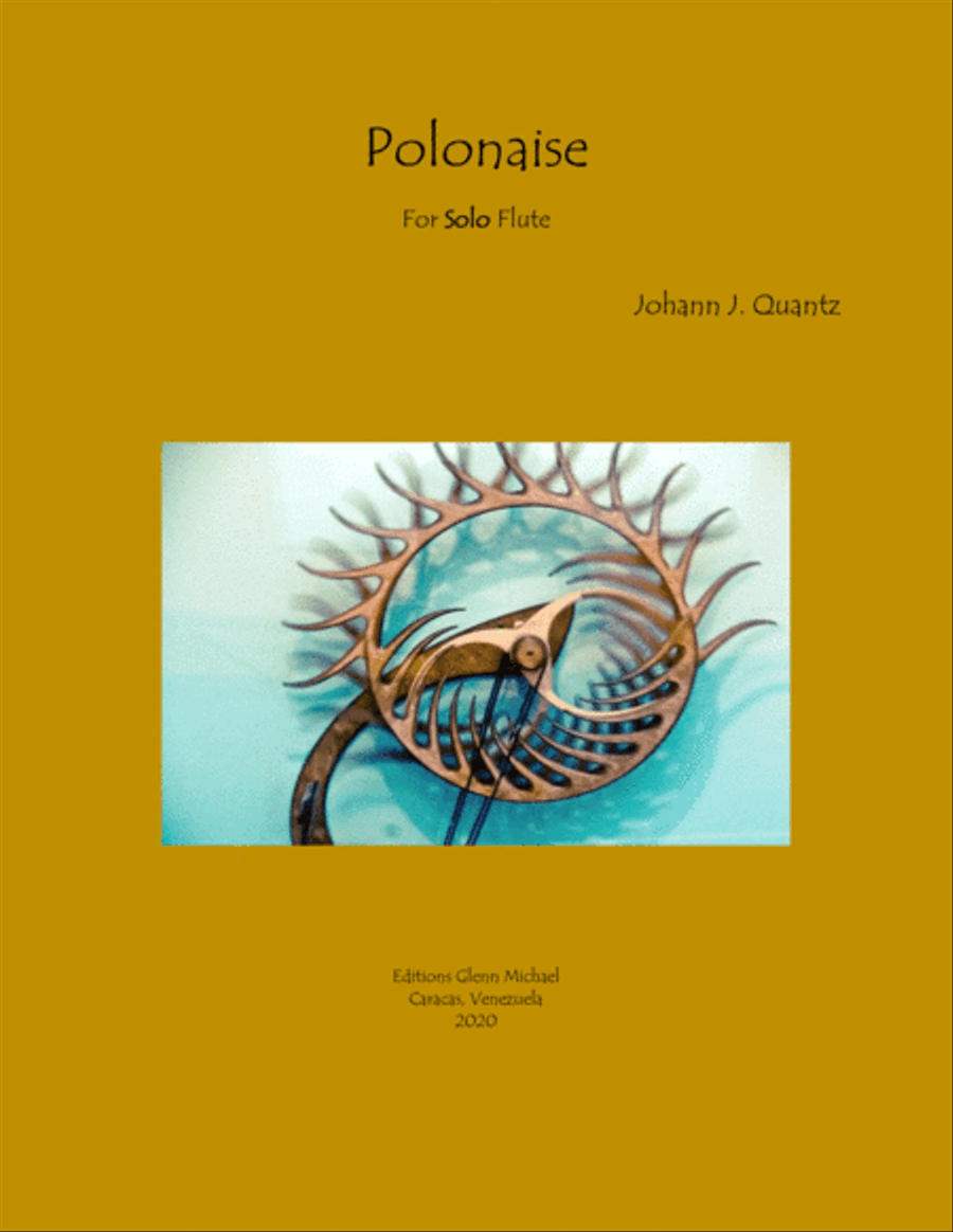 Quantz Polonaise for Solo Flute Flute Solo scores gallery preview page 1