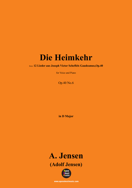 A. Jensen-Die Heimkehr,in D Major,Op.40 No.6