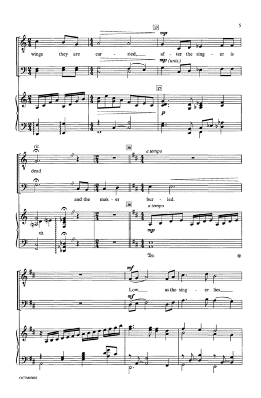 Bright Is The Ring Of Words - TBB 3-Part scores gallery preview page 10