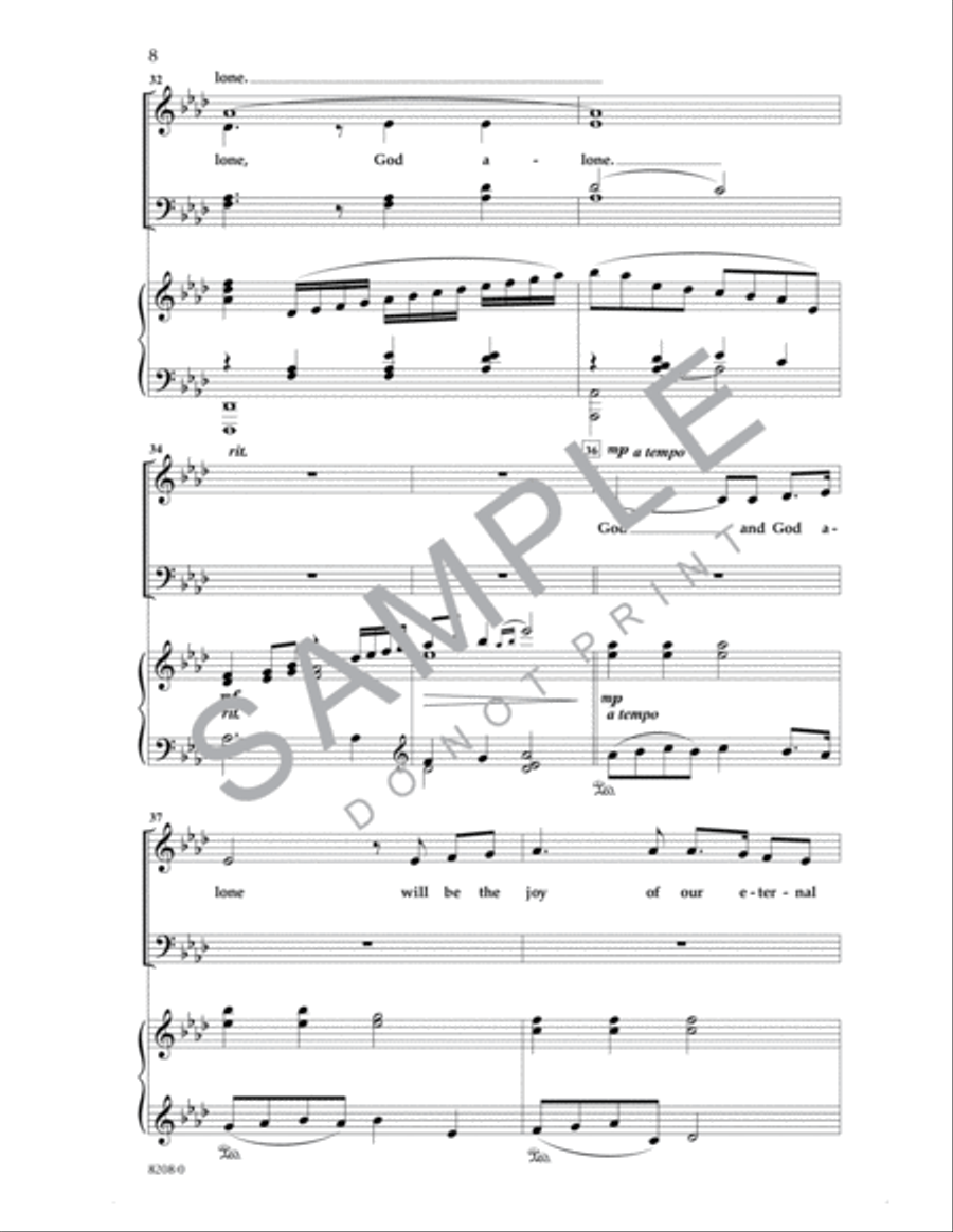 God and God Alone 4-Part scores gallery preview page 7