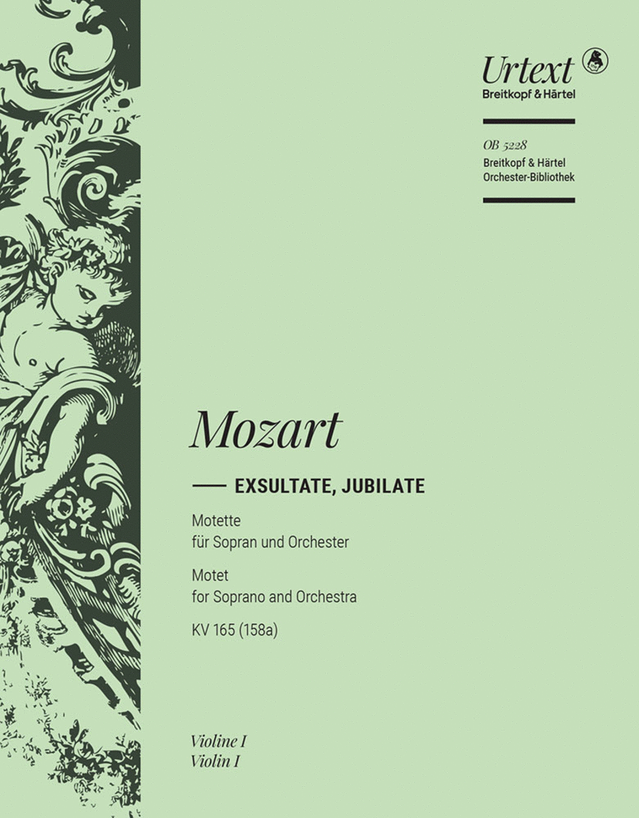 Exsultate, jubilate K. 165 (158a) by Wolfgang Amadeus Mozart Orchestra - Sheet Music