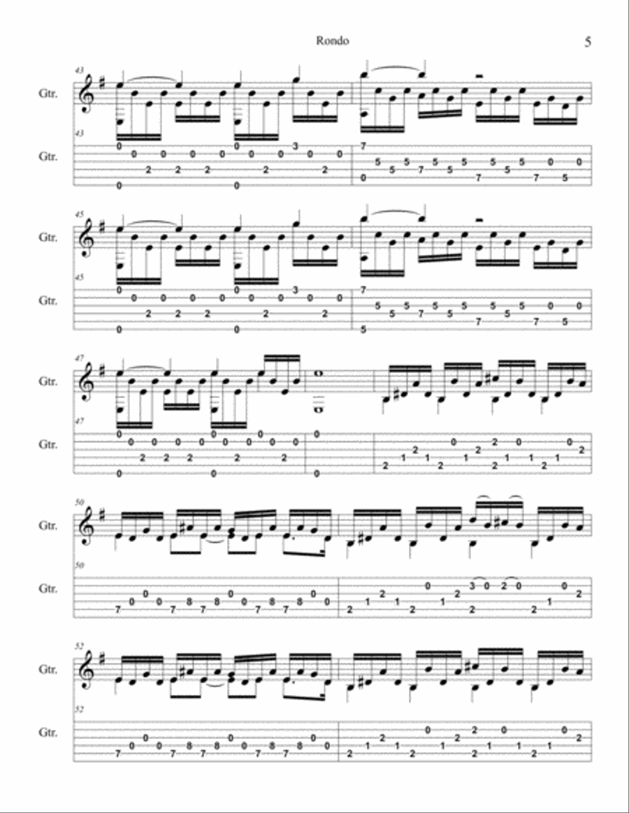 Rondo Electric Guitar scores gallery preview page 5