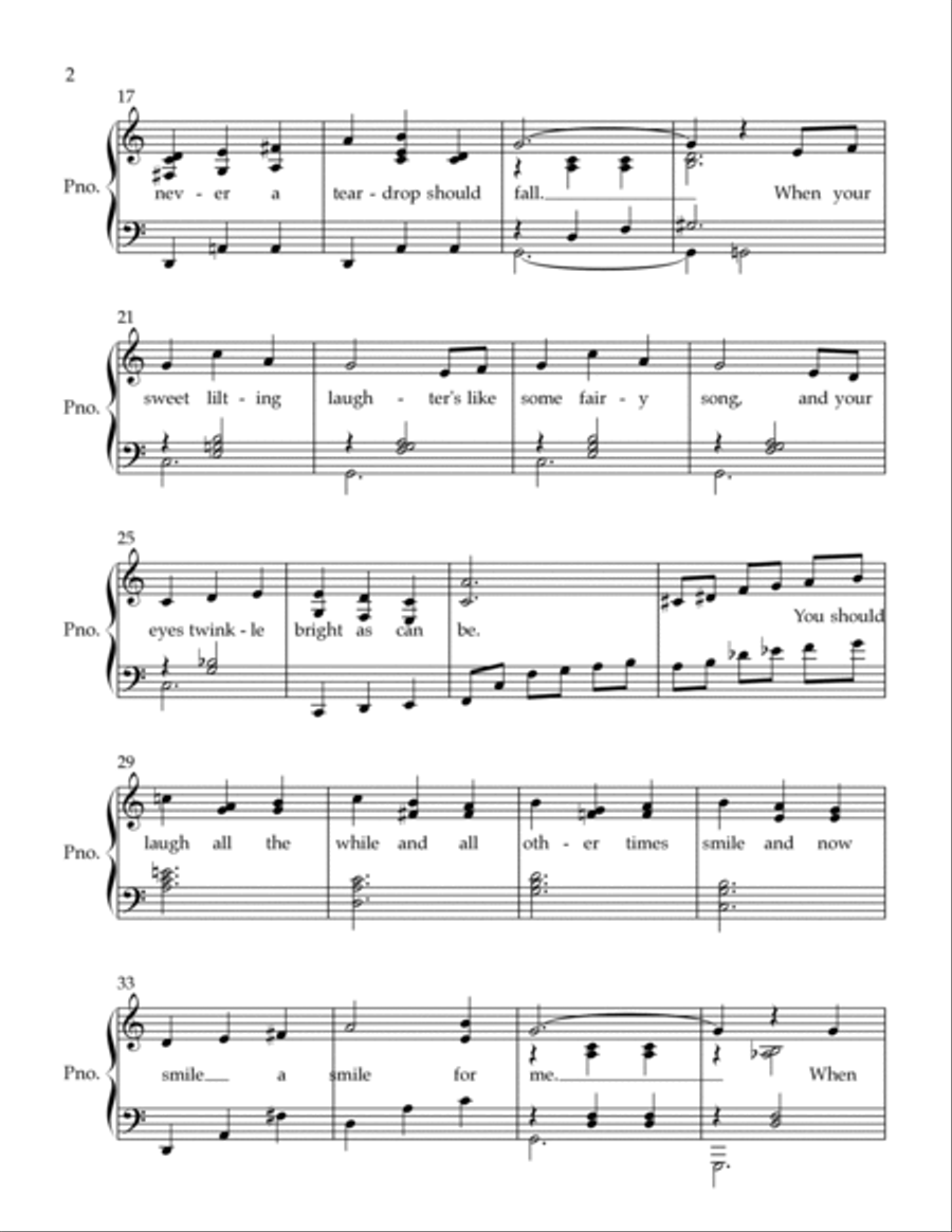 ☘️ When Irish Eyes are Smiling Easy Piano scores gallery preview page 3