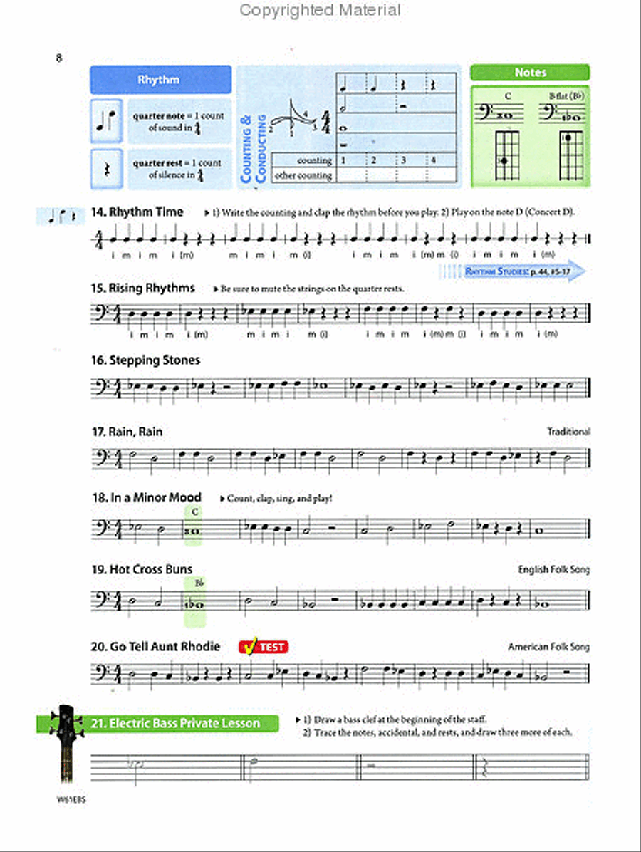 Tradition of Excellence Book 1 - Electric Bass Concert Band Methods scores gallery preview page 5