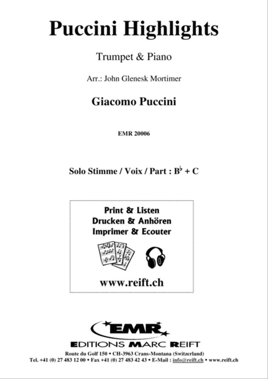 Puccini Highlights Trumpet Solo scores gallery preview page 2