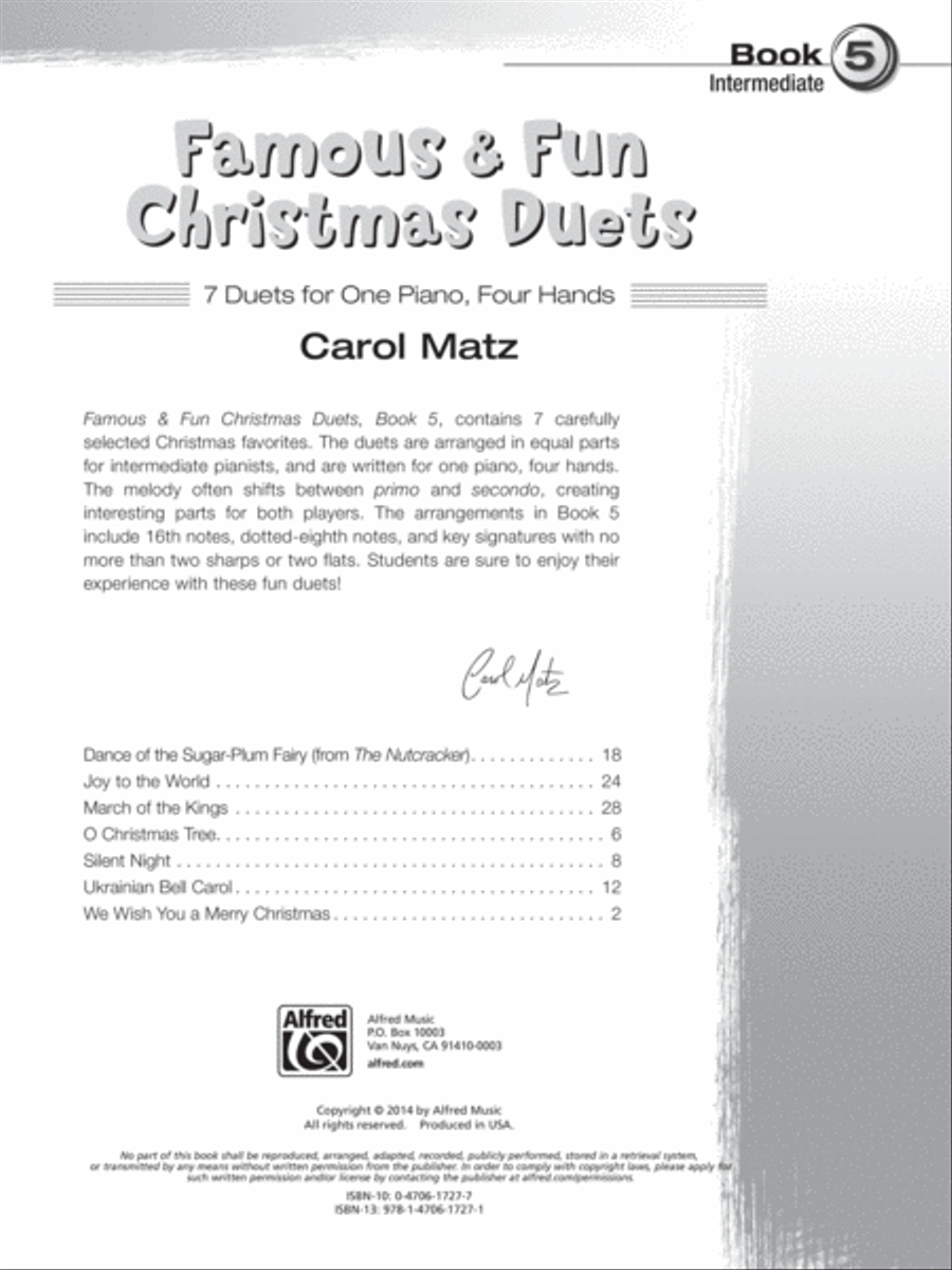 Famous & Fun Christmas Duets, Book 5 Small Ensemble scores gallery preview page 2