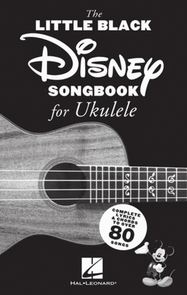 Book cover for The Little Black Disney Songbook for Ukulele