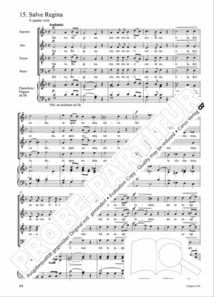 20 Latin Motets (Chants sacres latin/ 20 latein. Motetten) 4-Part scores gallery preview page 65