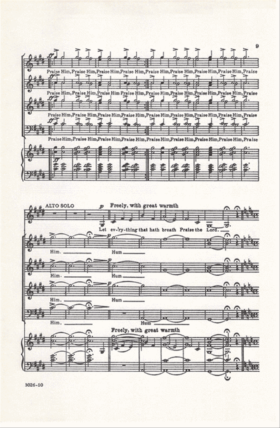 Psalm 150 Divisi scores gallery preview page 9