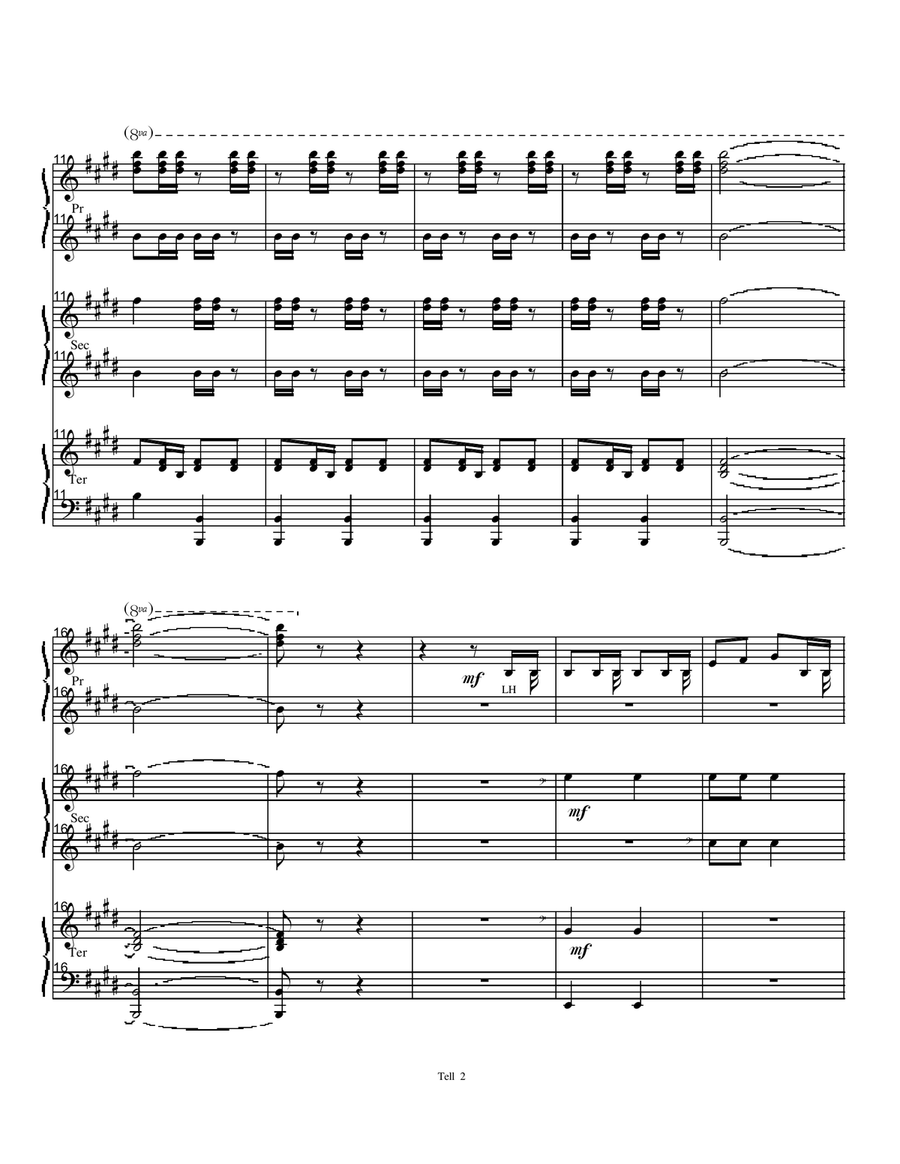 William Tell Overture Piano Trio (1 Piano 6 Hands) Piano Trio scores gallery preview page 2