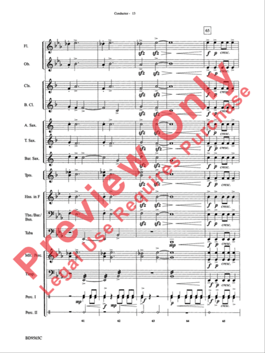Liturgical Fanfare Concert Band scores gallery preview page 16