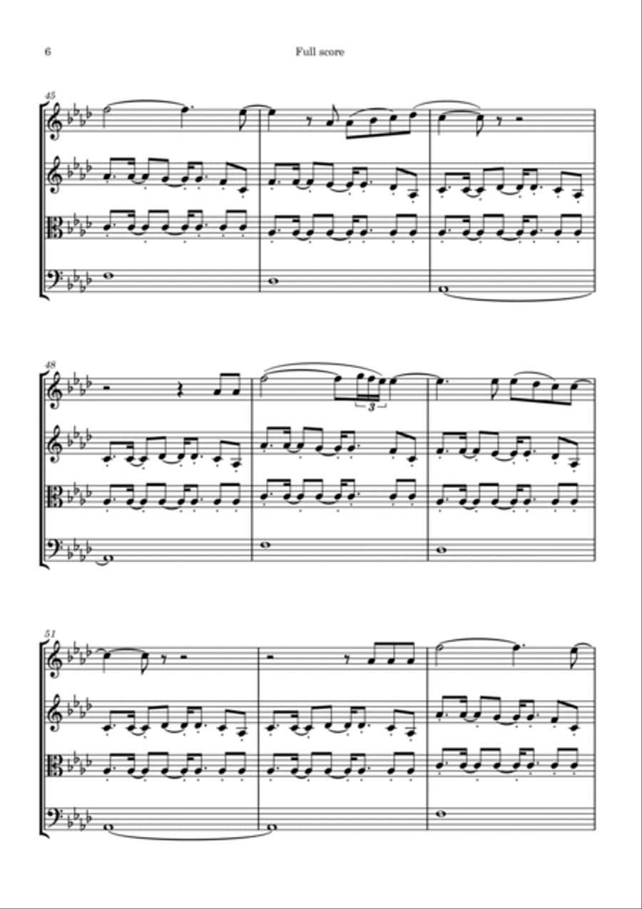 What About Us String Quartet scores gallery preview page 6