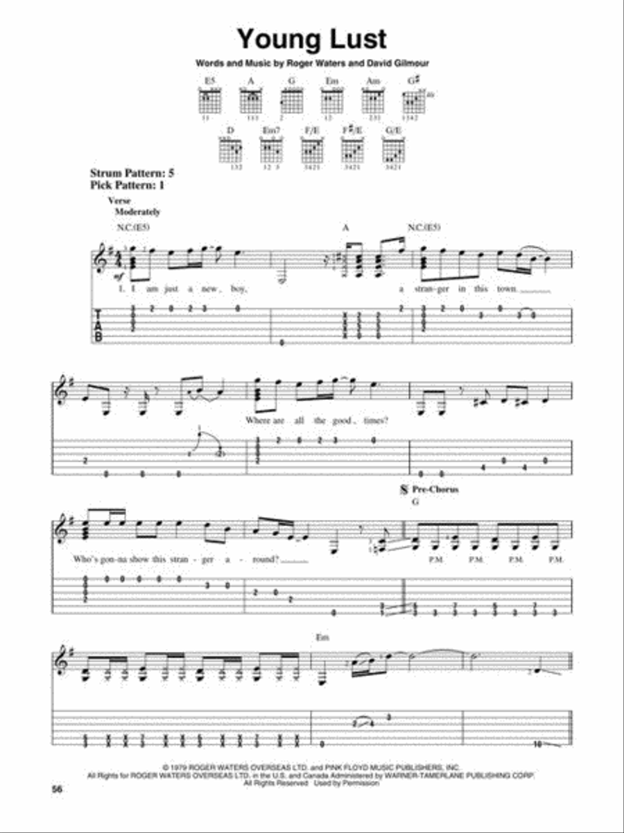Pink Floyd Pink Floyd Guitar Tablature scores gallery preview page 6