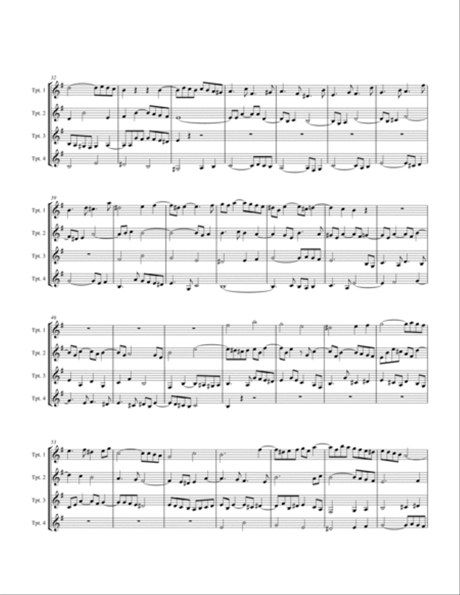 Die Kunst Der Fuge, Contrapunctus I, BWV1080 Trumpet scores gallery preview page 3