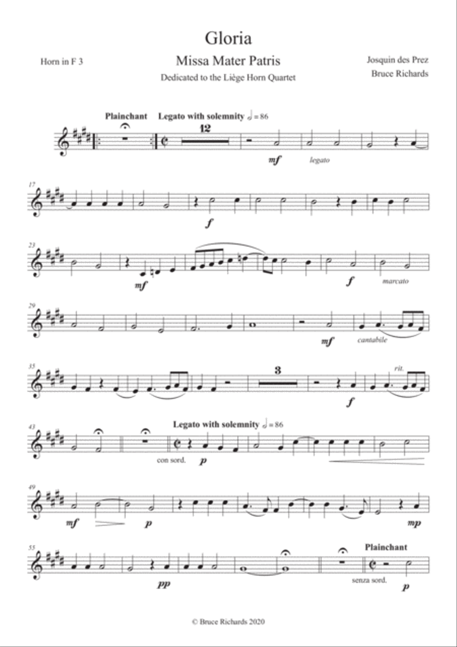 Gloria Gloria Brass Ensemble scores gallery preview page 5