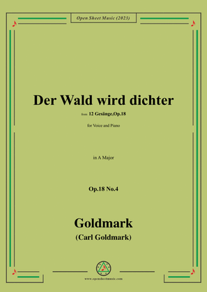 C. Goldmark-Der Wald wird dichter,Op.18 No.4,in A Major