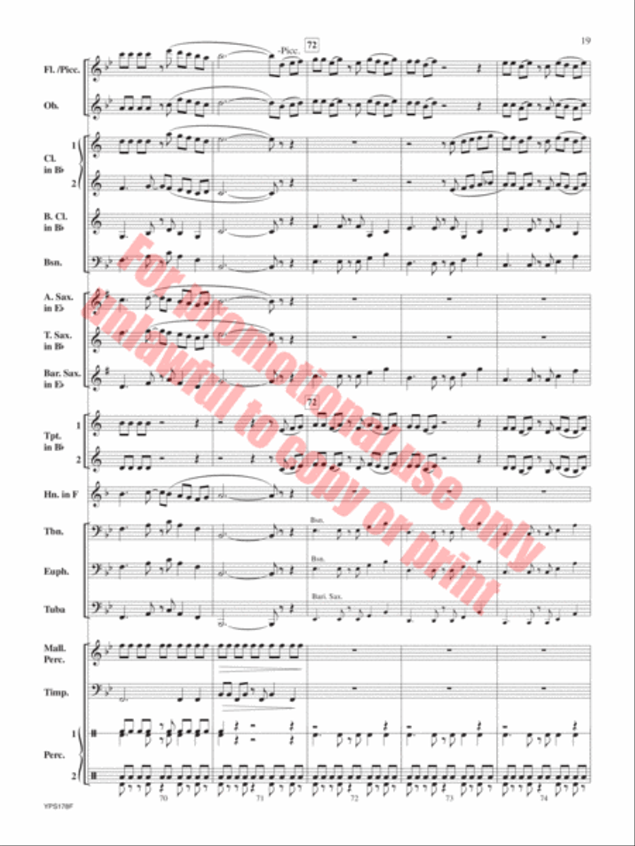 Cinco de Corazones Concert Band scores gallery preview page 20