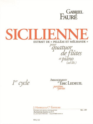 Sicilienne, Extrait De 'pelleas Et Melisande' Pour Quatuor De Flutes Et Piano (