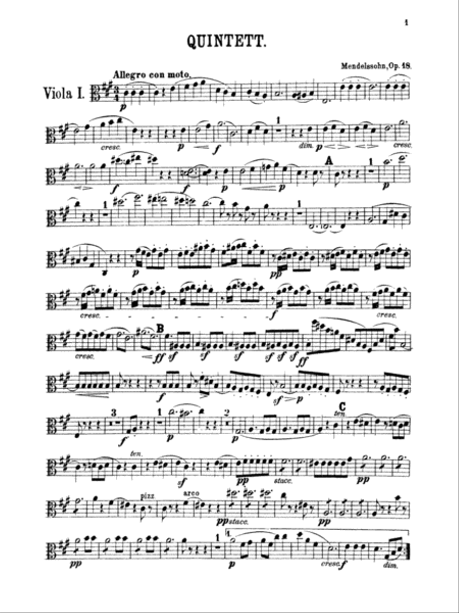 Quintets, Op. 18 (A Major) & Op. 87 (Bb Major) Small Ensemble scores gallery preview page 3