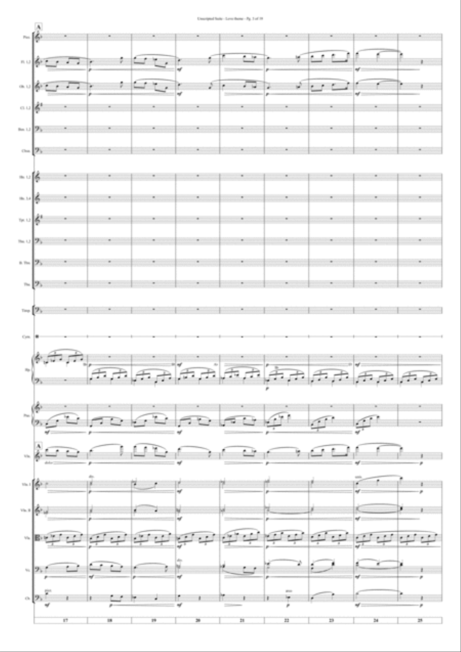 Unscripted Suite - II Love theme Full Orchestra scores gallery preview page 5