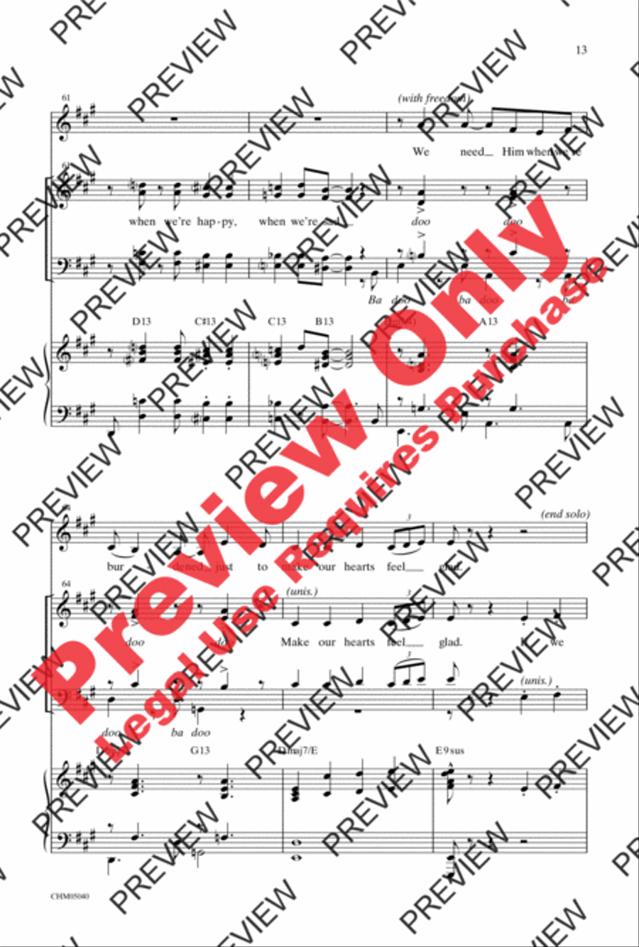 If We Ever Needed the Lord Before (We Sure Do Need Him Now) 4-Part scores gallery preview page 12