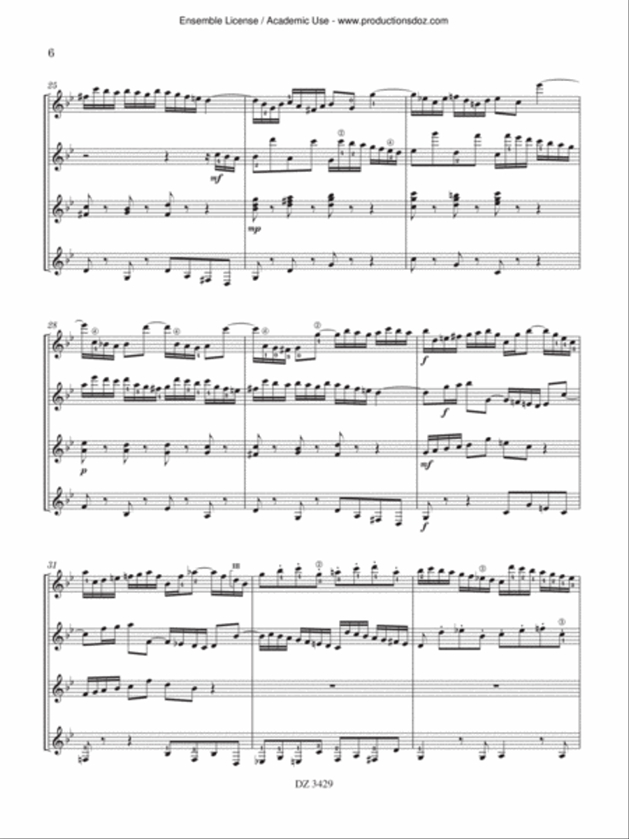 Concerto in G minor BWV 1043 Guitar Ensemble scores gallery preview page 6