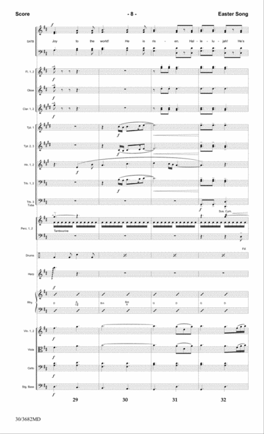 Easter Song - Orchestral Score and Parts Choir scores gallery preview page 10