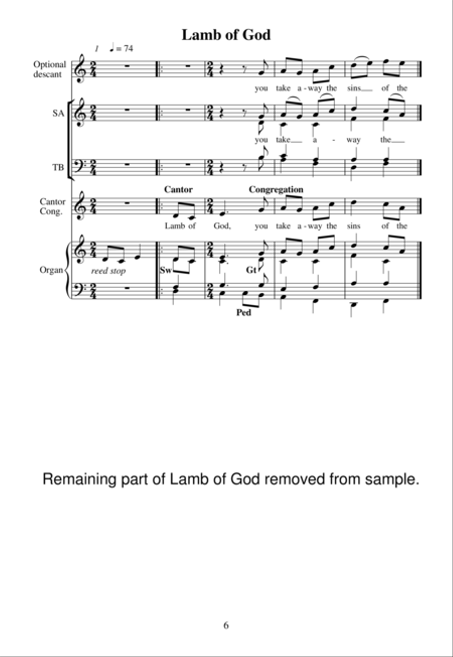 Wondrous Love: A Mass for Lent 4-Part scores gallery preview page 5