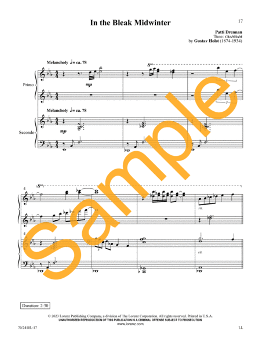 The Angels Sing Piano Duet scores gallery preview page 16