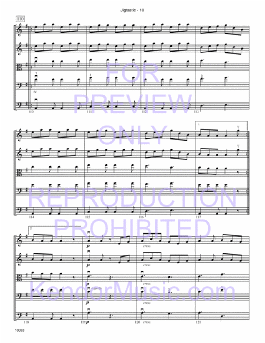 Jigtastic (Full Score) String Orchestra scores gallery preview page 11