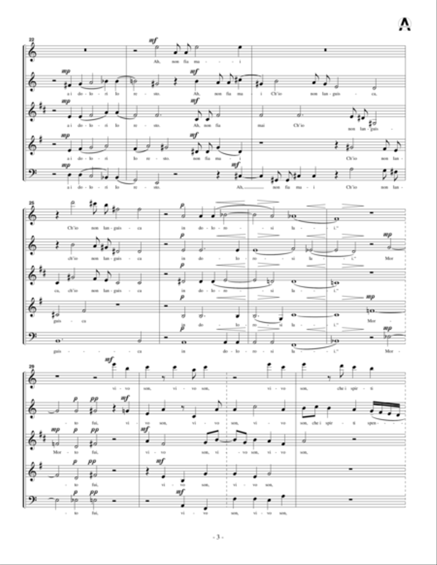 Io parto e non più dissi (for woodwind quintet) Woodwind Quintet scores gallery preview page 5