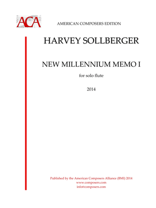 Book cover for [Sollberger] New Millennium Memo I