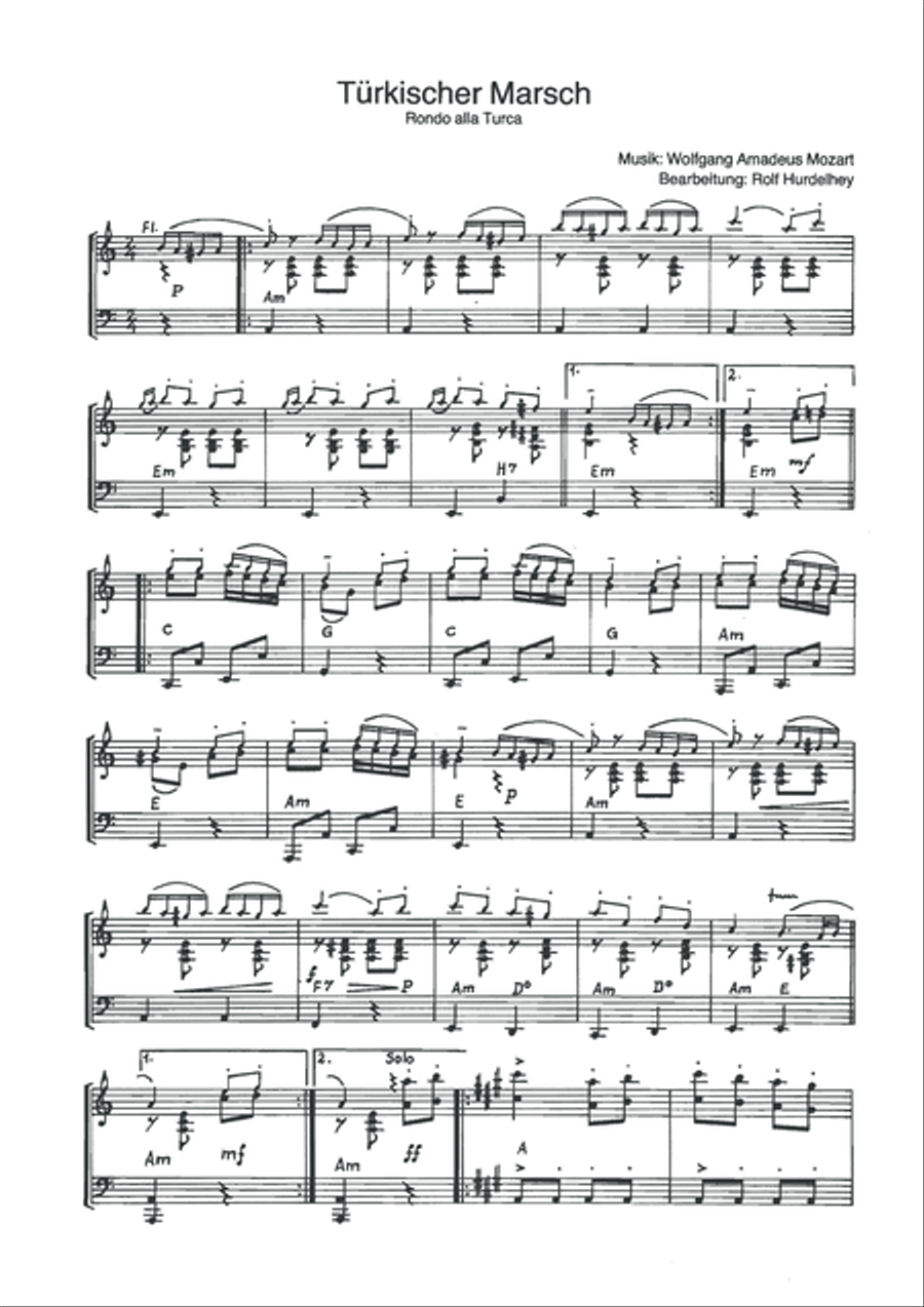 Turkischer Marsch Flute Solo scores gallery preview page 3