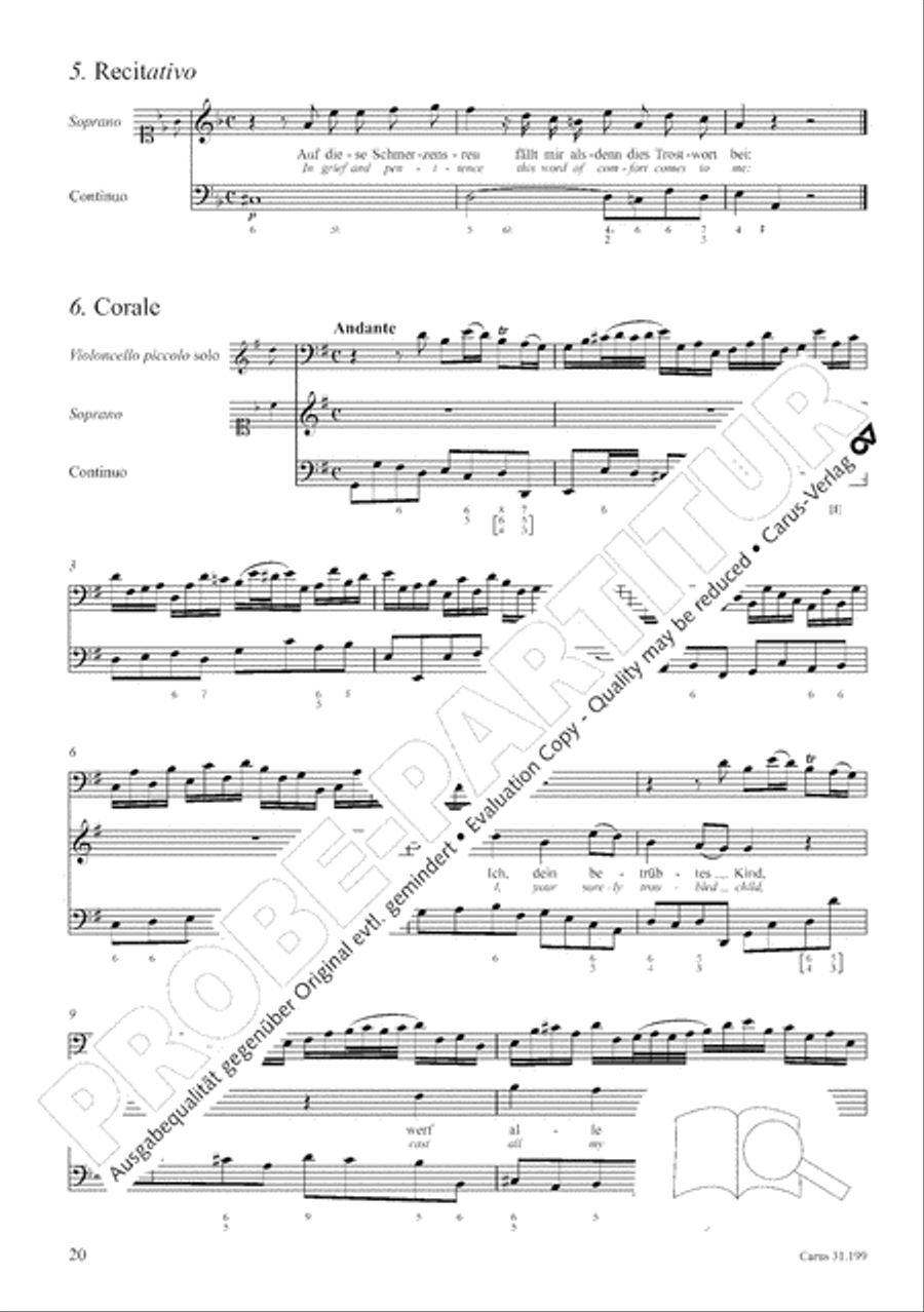 My heart is bathed in blood (Mein Herze schwimmt im Blut) Orchestra scores gallery preview page 21