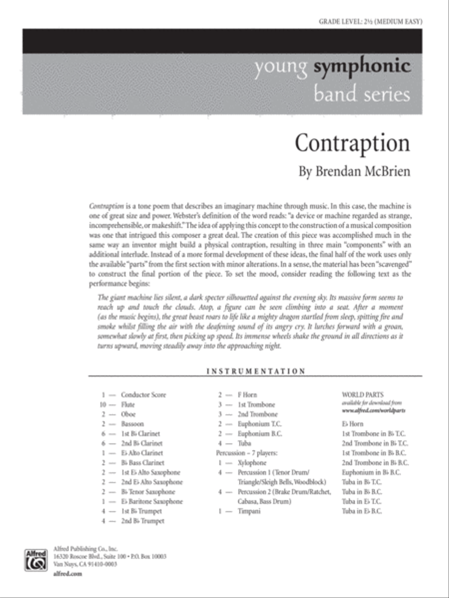 Contraption: Score Concert Band scores gallery preview page 1