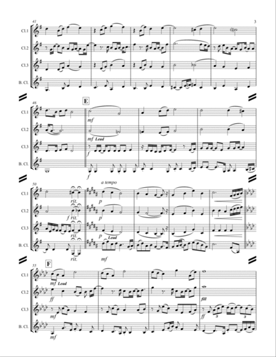 Grown-Up Christmas List Woodwind Ensemble scores gallery preview page 4