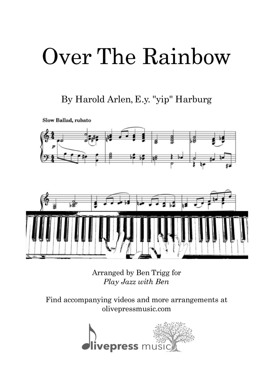 Over The Rainbow Piano Solo scores gallery preview page 1