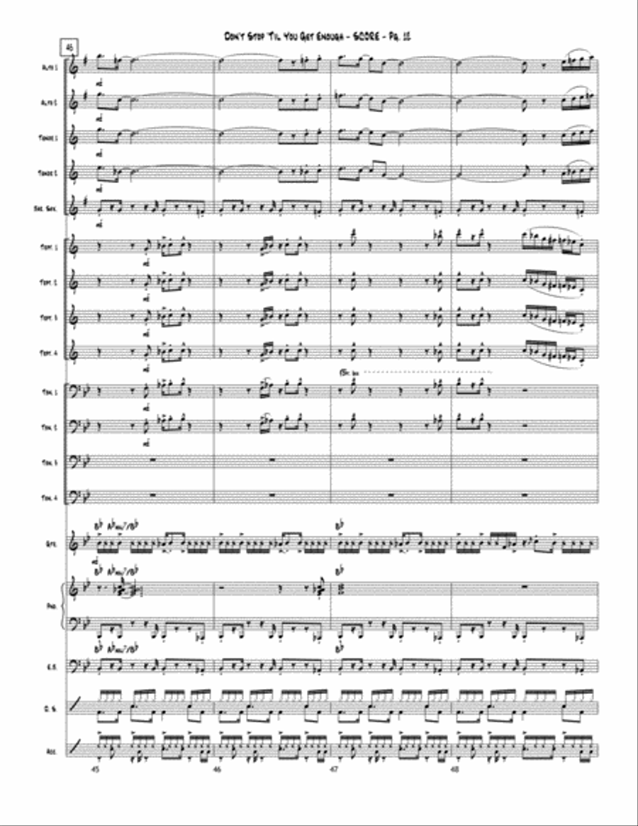 Don't Stop 'Till You Get Enough Jazz Ensemble scores gallery preview page 13