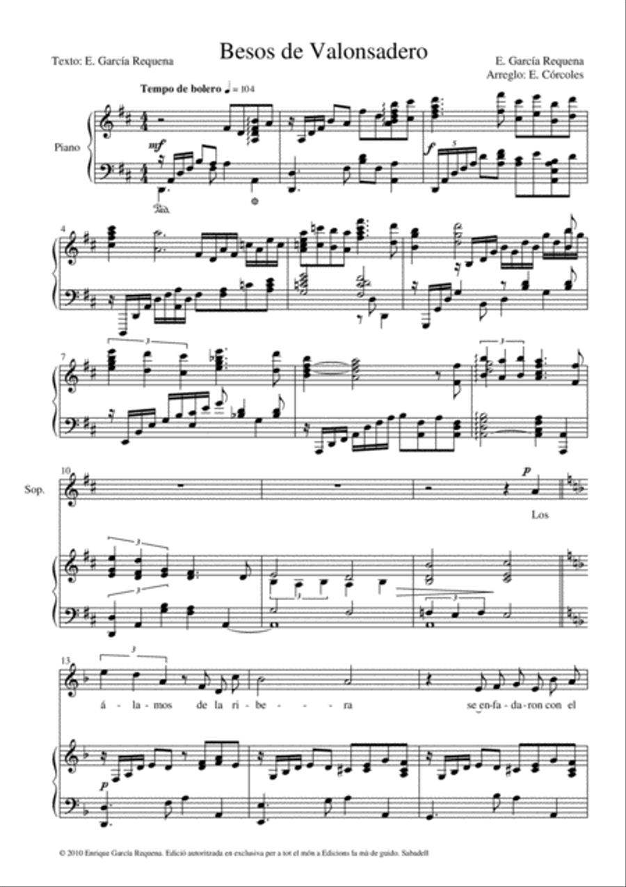 Besos de Valonsadero 4-Part scores gallery preview page 5