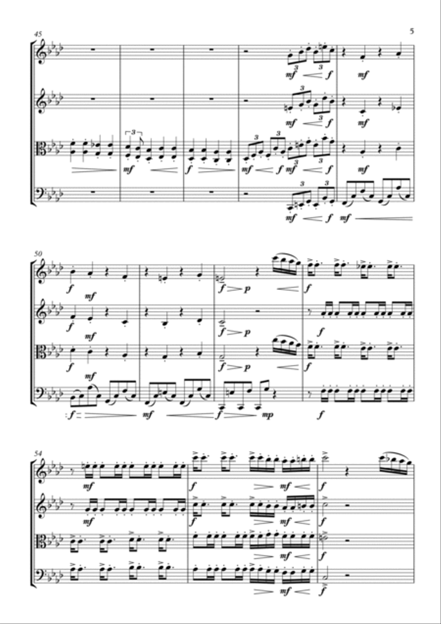 Paint It, Black Paint It, Black String Quartet scores gallery preview page 5