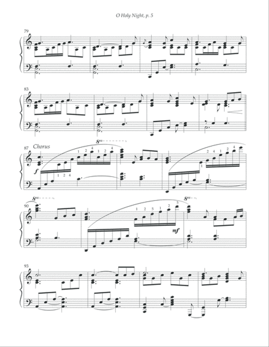 O Holy Night Piano Solo scores gallery preview page 6