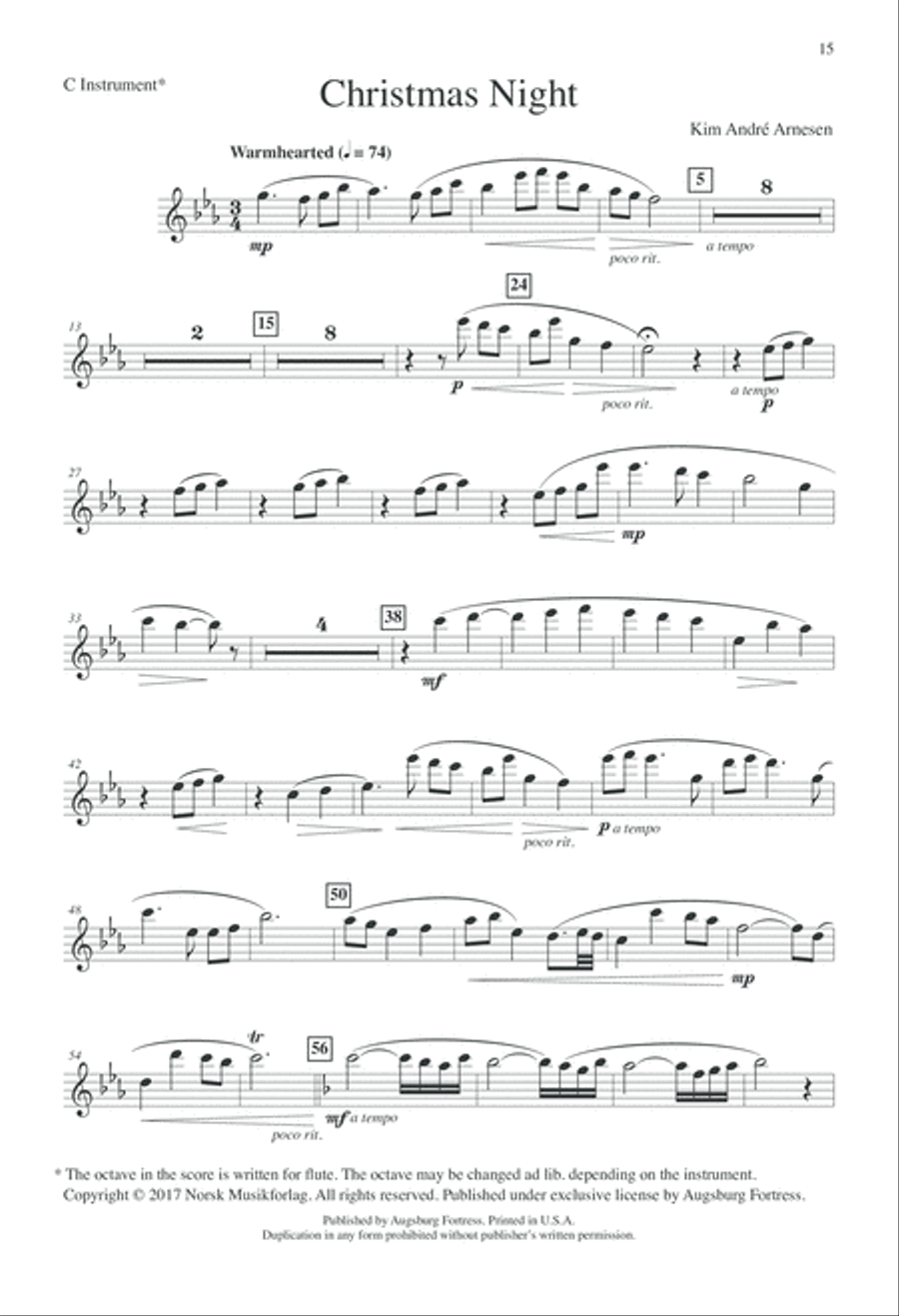 Christmas Night 4-Part scores gallery preview page 15
