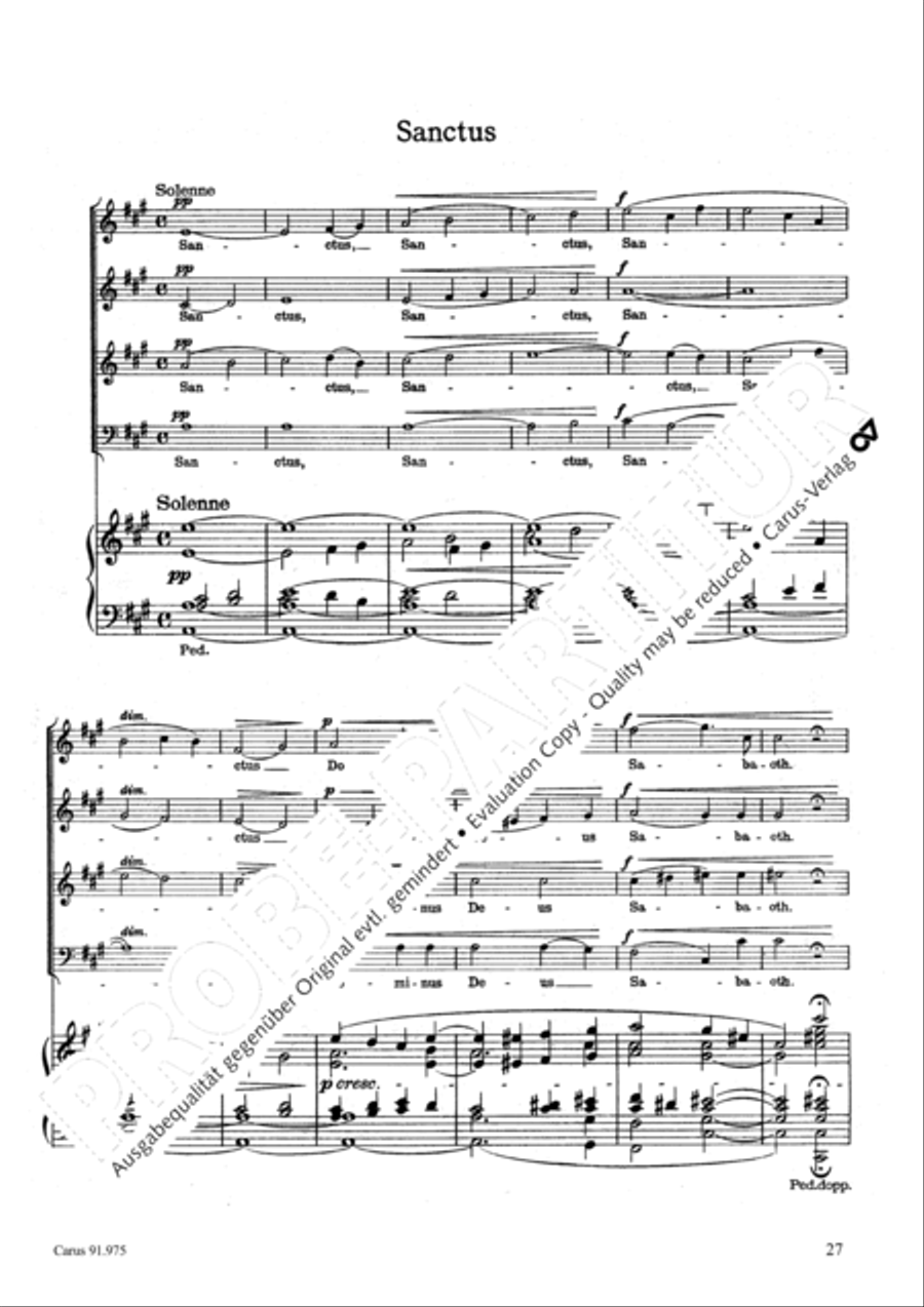 Missa pro pace 4-Part scores gallery preview page 30