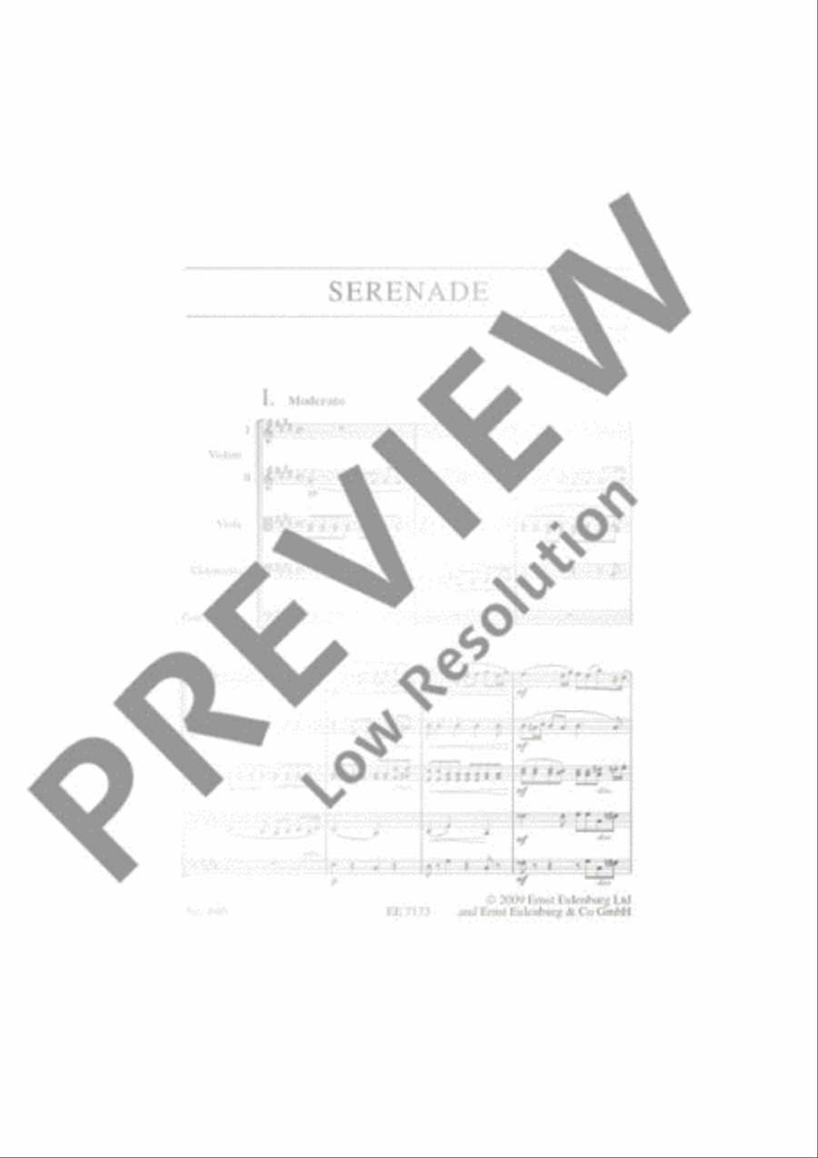 Serenade E major Miniature Score scores gallery preview page 10
