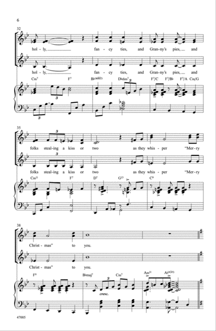 Mistletoe and Holly Choir scores gallery preview page 5