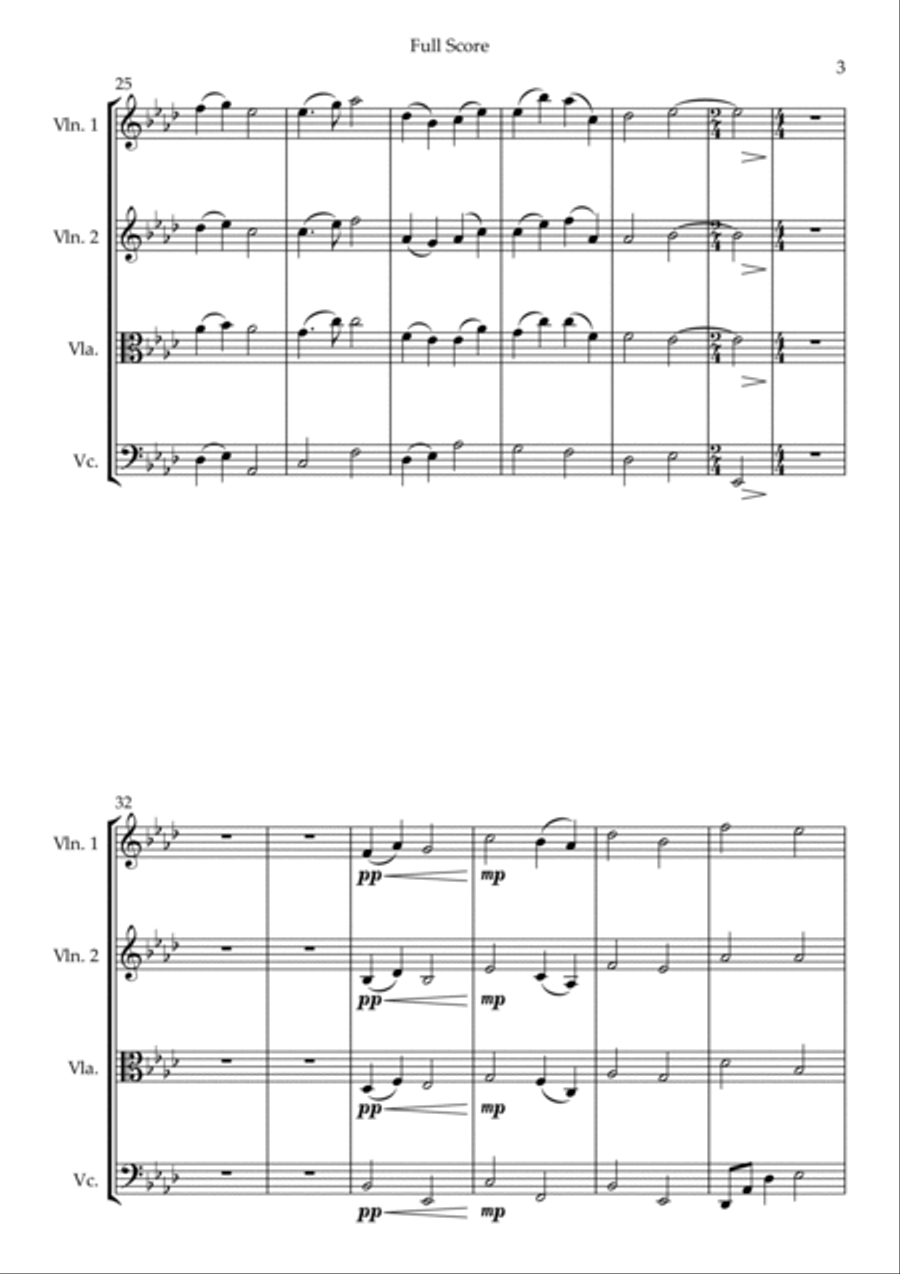 Perhaps Love String Quartet scores gallery preview page 3