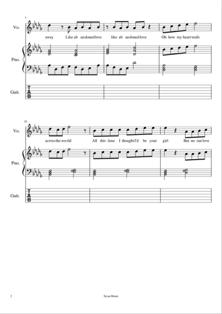Abandoned Love Voice scores gallery preview page 2