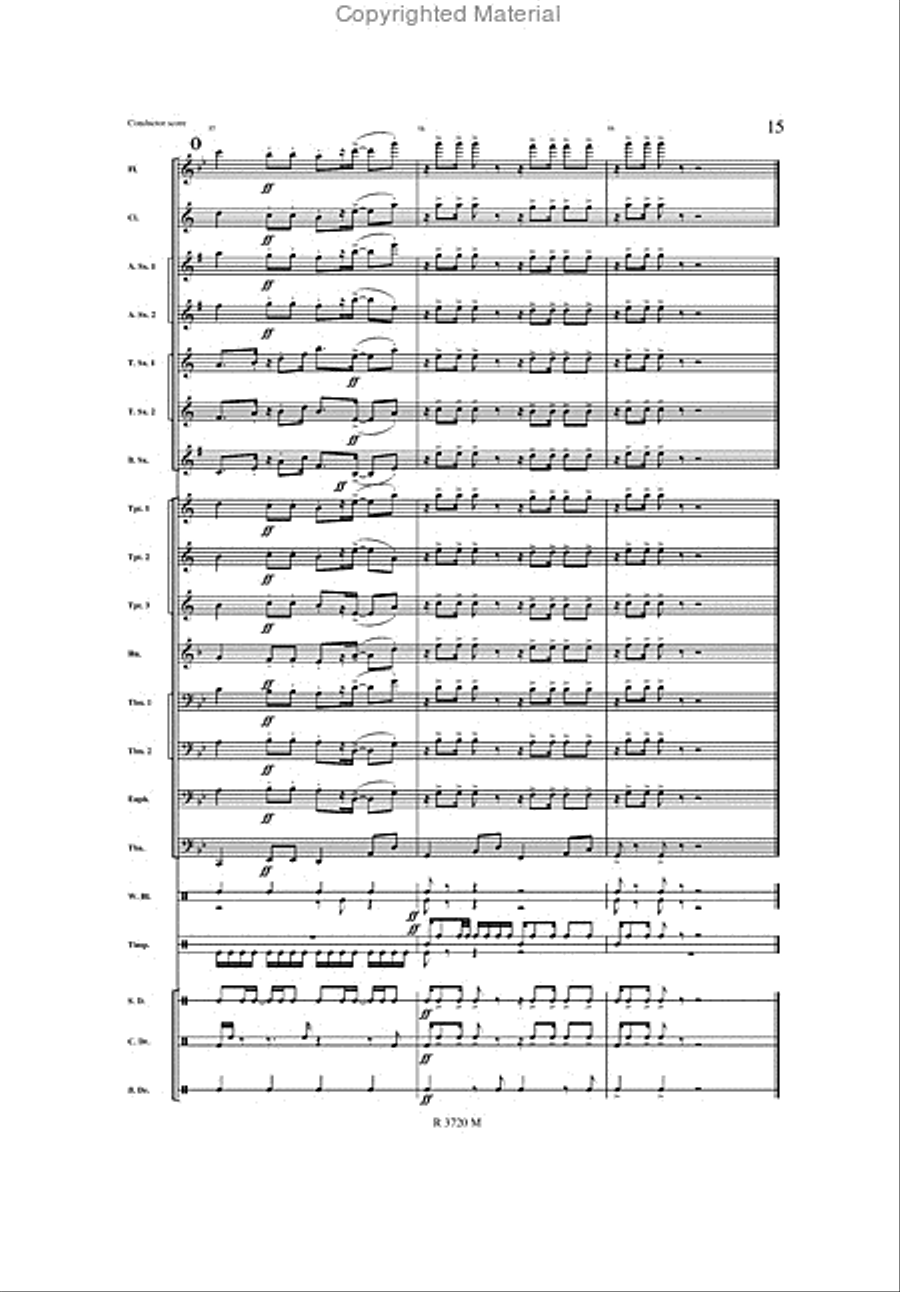 Quand Je Vois Tes Yeux Marching Band scores gallery preview page 3