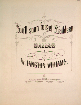 Book cover for You'll Soon Forget Kathleen. Ballad